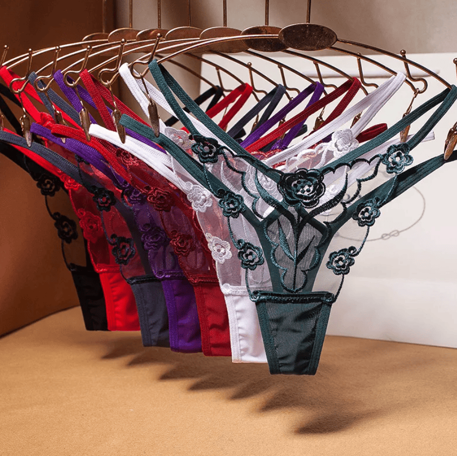 Lingeries Féminine String en dentelle florale