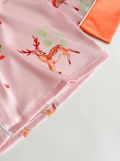 Pyjama Femme Imprimé Animal Tropical – Ensemble 2 Pièces Élégant
