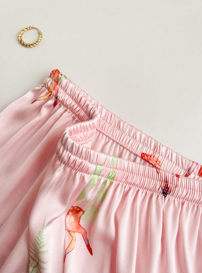 Pyjama Femme Imprimé Animal Tropical – Ensemble 2 Pièces Élégant