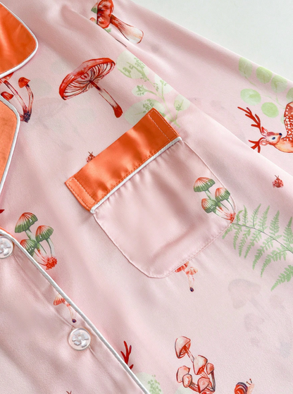 Pyjama Femme Imprimé Animal Tropical – Ensemble 2 Pièces Élégant