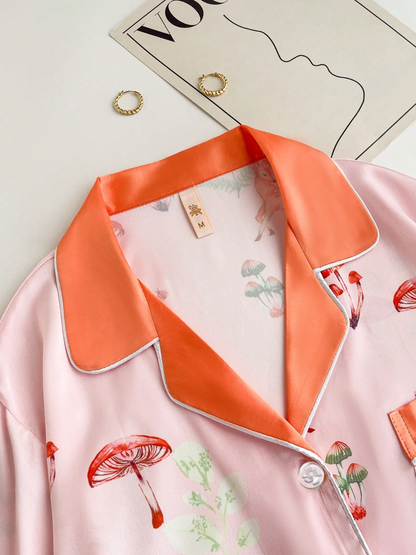 Pyjama Femme Imprimé Animal Tropical – Ensemble 2 Pièces Élégant