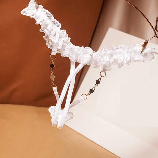 Lingerie Féminine String en Dentelle et diamant