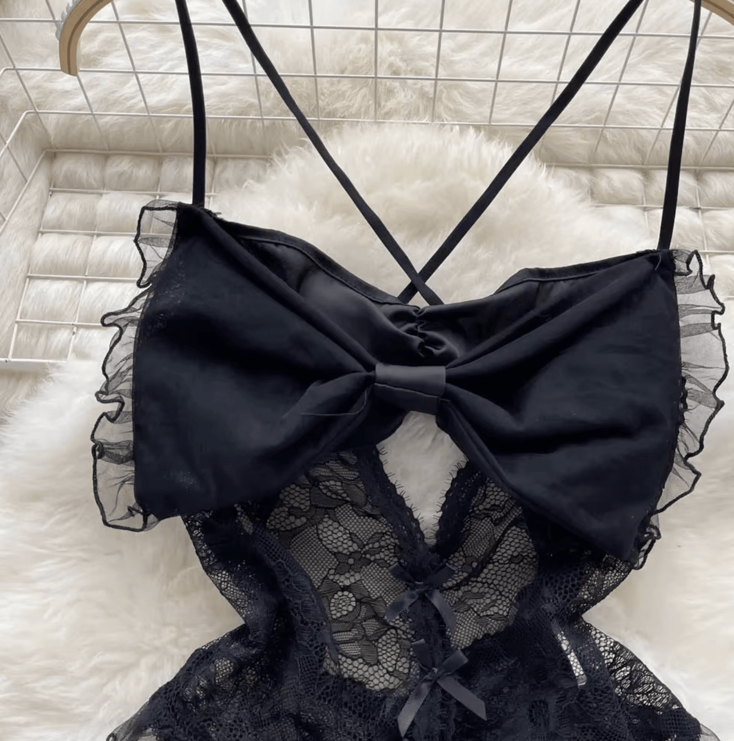 Lingeries Féminine Body Body en Dentelle avec Nœud