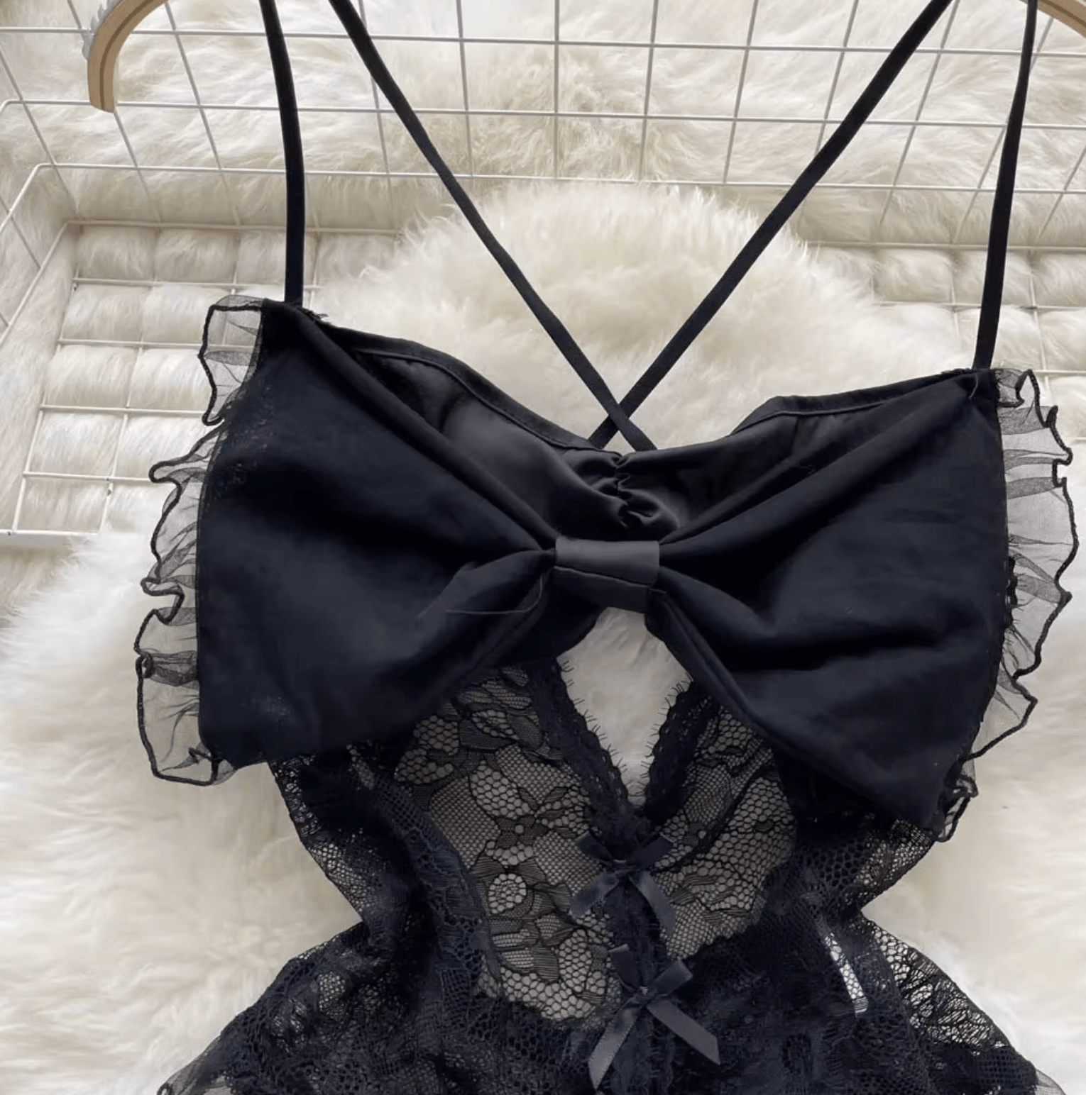 Lingeries Féminine Body Body en Dentelle avec Nœud