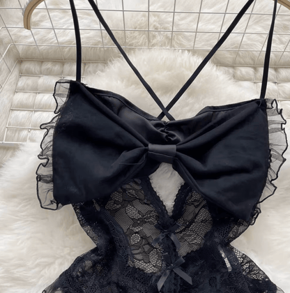 Lingeries Féminine Body Body en Dentelle avec Nœud