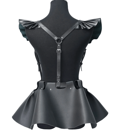 Lingeries Féminine Ceinture Jarretière Jupe en Cuir