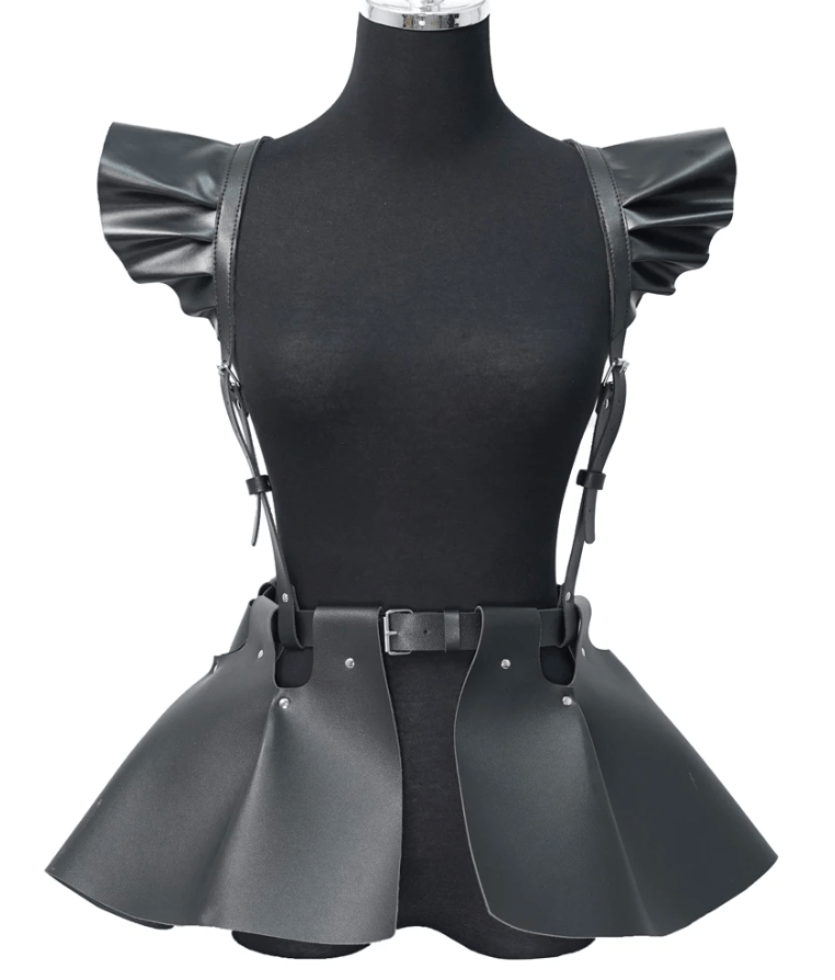 Lingeries Féminine Ceinture Jarretière Jupe en Cuir