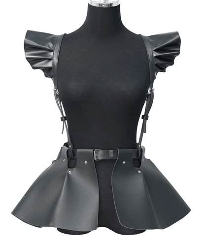 Lingeries Féminine Ceinture Jarretière Jupe en Cuir