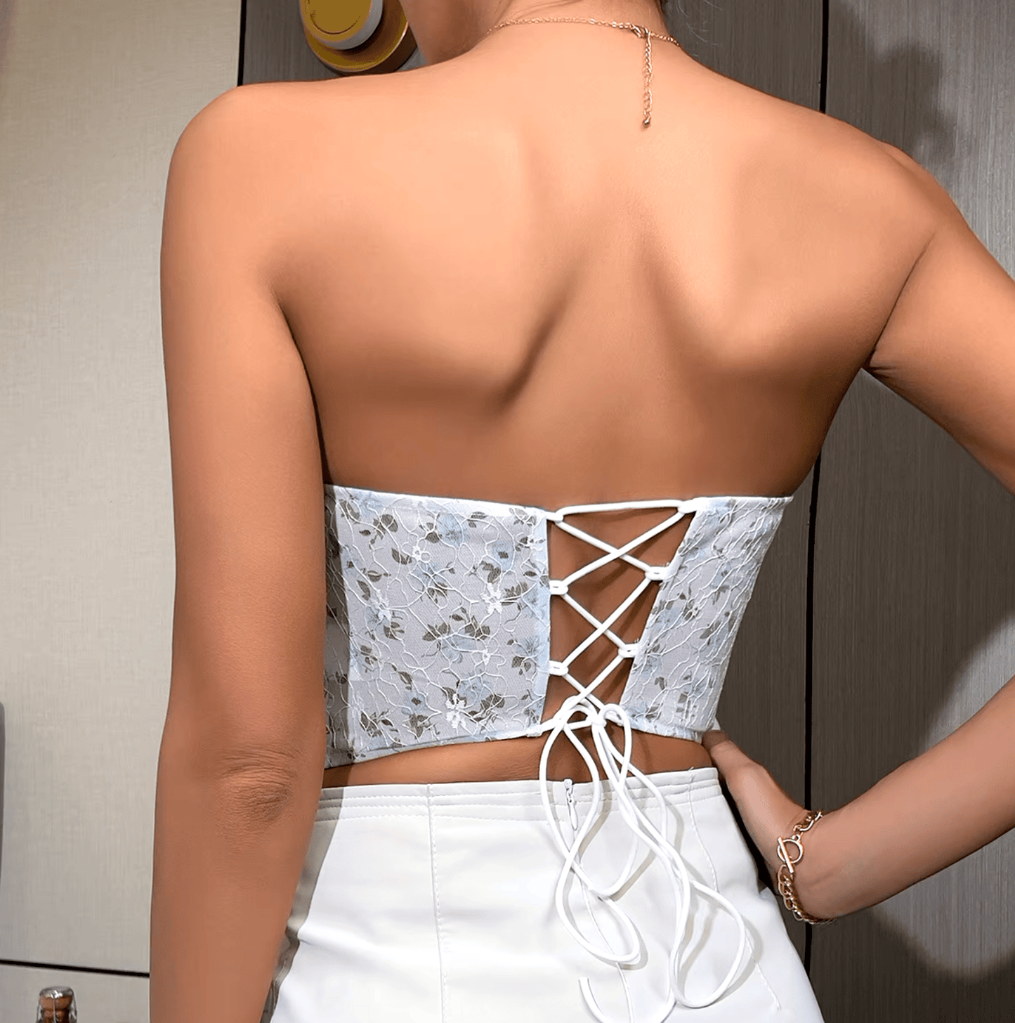 Lingeries Féminine Corset Corset à Motifs Floraux