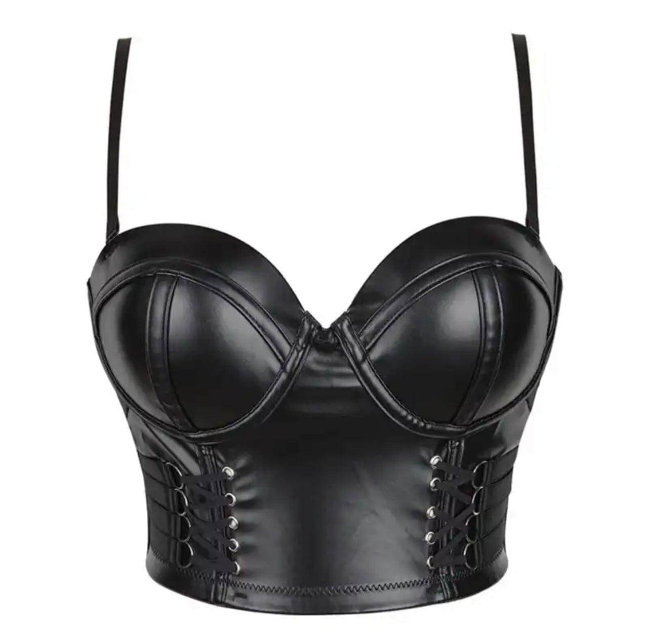 Lingeries Féminine Corset en cuir avec lacets