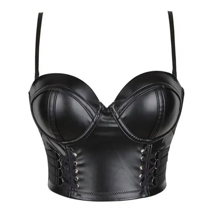 Lingeries Féminine Corset en cuir avec lacets