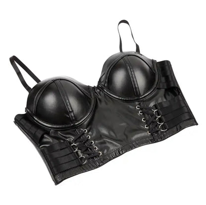 Lingeries Féminine Corset en cuir avec lacets