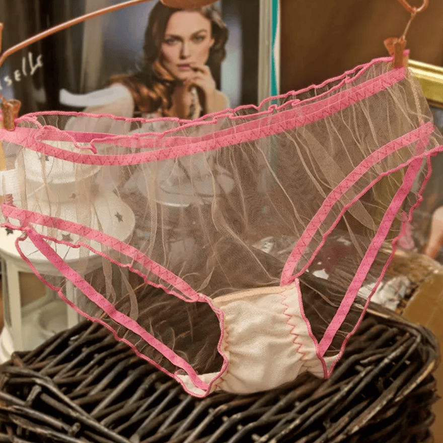 Lingeries Féminine Culotte en Tulle transparente