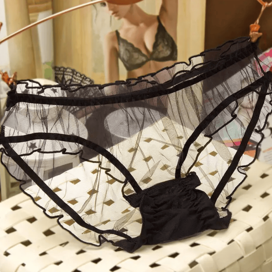 Lingeries Féminine Culotte en Tulle transparente