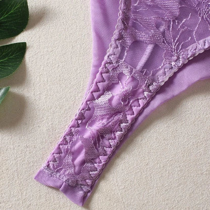 Lingeries Féminine Ensemble de Lingerie Broderie en Forme de Corset
