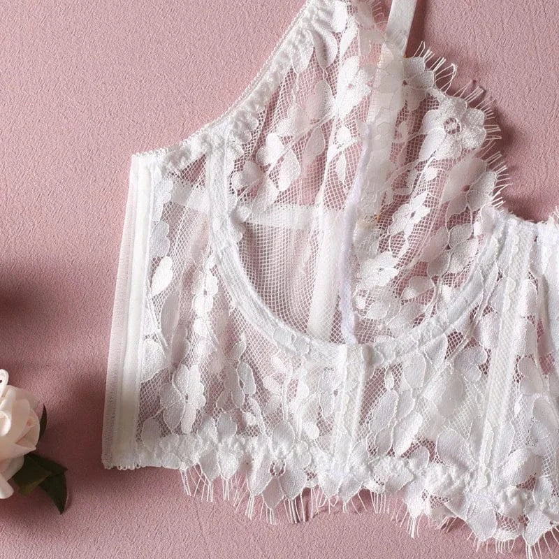 Lingeries Féminine Ensemble en dentelle blanc