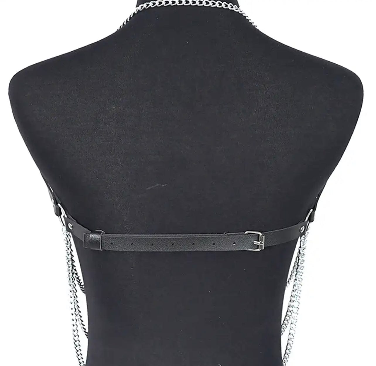 Lingeries Féminine Taille Unique Harnais À Chaînes Noir/Argenté