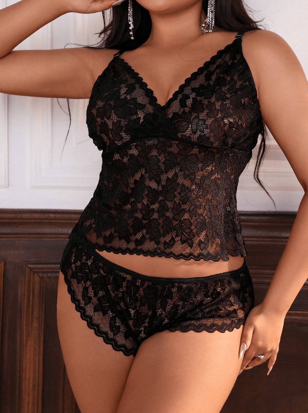 Lingeries Féminine Lingerie, Ensemble lingerie Ensemble Lingerie Dentelle Noire – Taille XS à 4XL