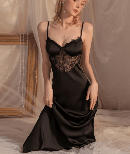 Lingeries Féminine Nuisette longue en dentelle