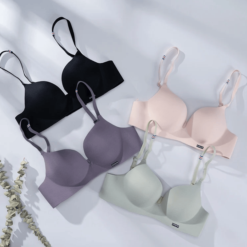 Lingeries Féminine Soutien-Gorge Push-Up en Soie Glacée