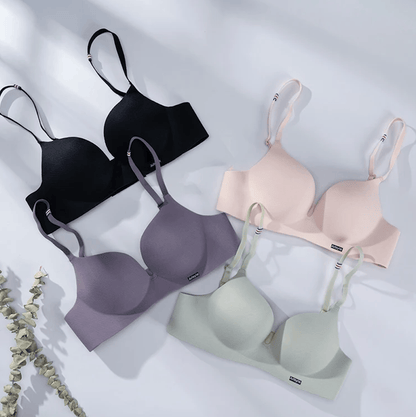 Lingeries Féminine Soutien-Gorge Push-Up en Soie Glacée