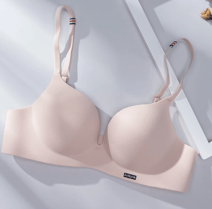 Lingeries Féminine A 32 / Beige Soutien-Gorge Push-Up en Soie Glacée