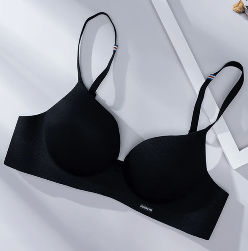 Lingeries Féminine A 32 / Noir Soutien-Gorge Push-Up en Soie Glacée
