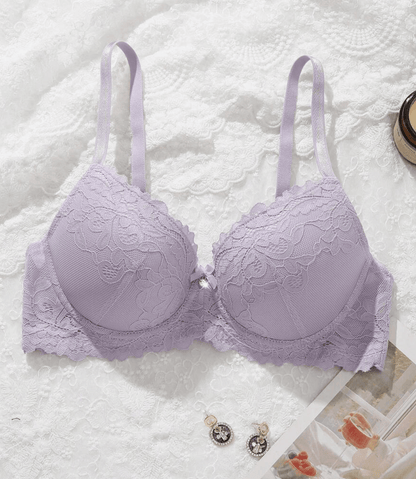 Lingeries Féminine Soutien gorge Soutien-Gorge Rembourré à Armatures en Dentelle