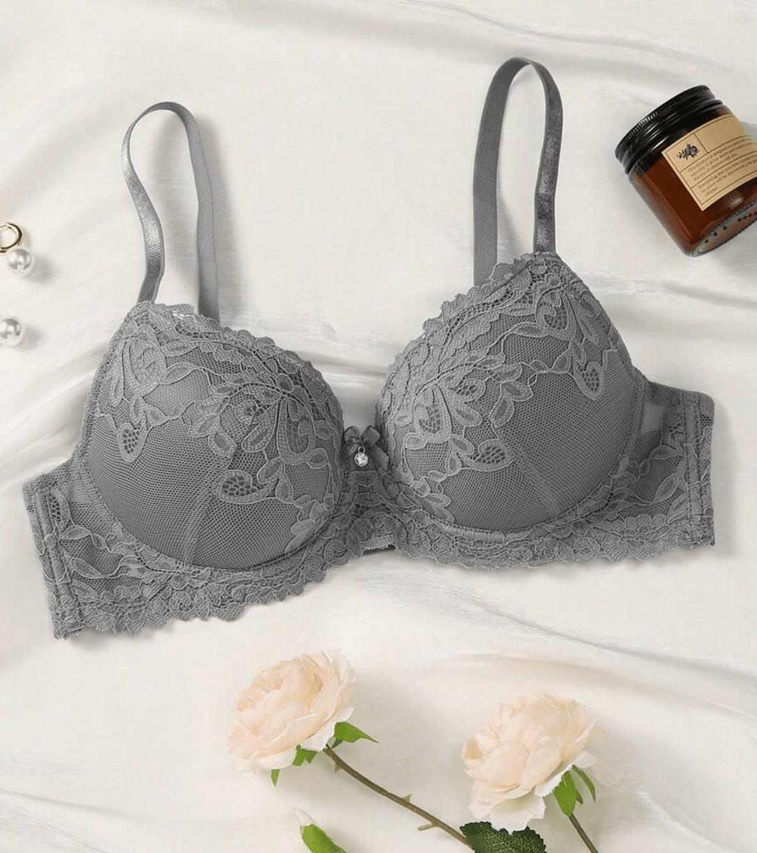Lingeries Féminine Soutien gorge Soutien-Gorge Rembourré à Armatures en Dentelle