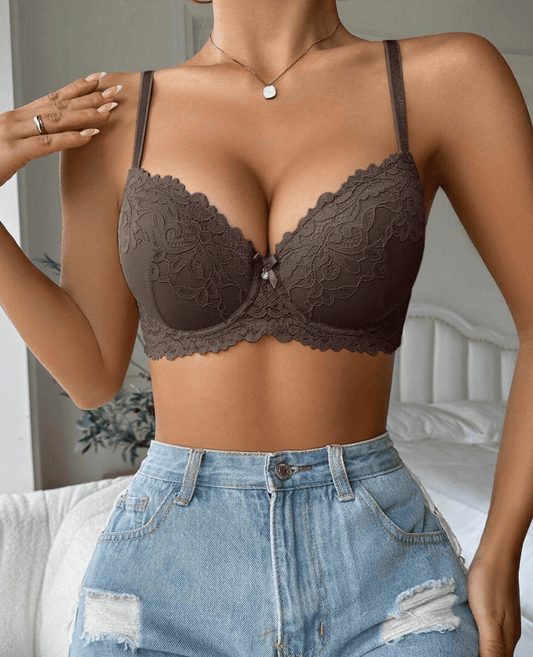 Lingeries Féminine Soutien gorge Soutien-Gorge Rembourré à Armatures en Dentelle